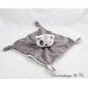 Flache Katze Kuscheltier SIMBA DICKIE grau weiß geknotete Ecken 22 cm