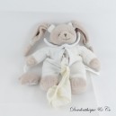 Kaninchen Einstecktuch Kuscheltier DOUDOU ET COMPAGNIE Céleste blanc étoile grise 24 cm