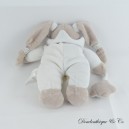 Kaninchen Einstecktuch Kuscheltier DOUDOU ET COMPAGNIE Céleste blanc étoile grise 24 cm