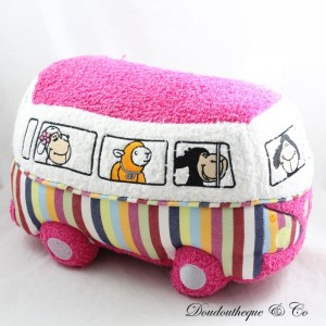 Plüsch-Van Kombi Diddl EUSKAL Leinen Schaf Bus Hippie pink 35 cm