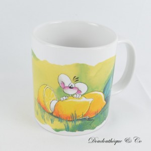 DIDDL Mausbecher Zitronengelb Keramikbecher "Der ideale Cocktail" 9 cm