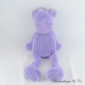Lila GIRAFFE Plüsch NICOTOY Prägemuster 43 cm