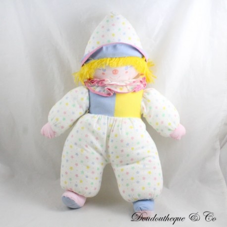 Vintage Clown COROLLE Puppentuch Stoff Stoffpuppe Sterne 43 cm Vintage Clown COROLLE Puppentuch Stoff Stoffpuppe Sterne 43 cm