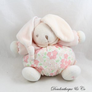 KALOO Lilirose Hase Plüsch Rosa Blumen Glockenhut auf Kopf 20 cm