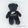 Bär Plüsch ALL BLACKS schwarz und weiß Besticktes Blatt 20 cm