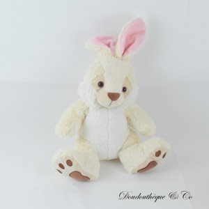 Peluche lapin NICOTOY Simba Toys beige et rose assis 30 cm