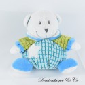 MES PETITS CAILLOUX Cmp Bär Plüsch Blau Sitzend 20 cm