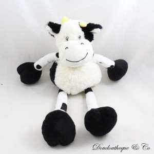 Kuhplüsch CARREFOUR TEX weiß schwarze Beine mit dehnbaren Armen 39 cm