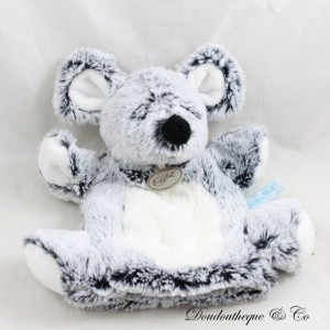 BABY NAT' Les flocons grau-weiß meliertes Maus-Kuscheltier BN054