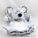 BABY NAT' Les flocons grau-weiß meliertes Maus-Kuscheltier BN054