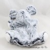BABY NAT' Les flocons grau-weiß meliertes Maus-Kuscheltier BN054