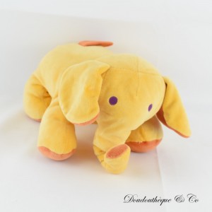 Brauner und orangefarbener MARESE Elefant Plüsch 28 cm