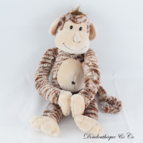 Monkeez GIPSY Monkey Sound Plüsch braun weiß Bauch 40 cm Monkeez GIPSY Monkey Sound Plüsch braun weiß Bauch 40 cm