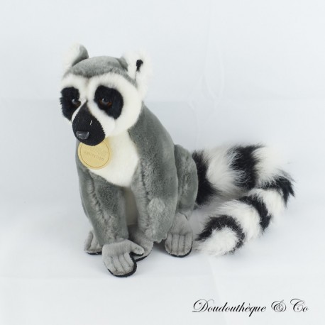 copy of Lemur plush toy NATURE PLANET grey long tail 18 cm SO