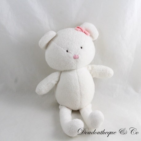 Stoffbär SERGENT MAJOR Weiß Rosa Schleife Stoffbär SERGENT MAJOR Weiß Rosa Schleife