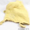 VERTBAUDET quadratisches Pucktuch Kuscheltier senfgelbes Blatt 4 Knoten 30 cm