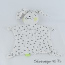Kaninchen Puckdecke DPAM weiß gepunktet grau quadratisch Du Pareil au Même yeux Sleeper 23 cm
