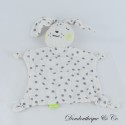 Kaninchen Puckdecke DPAM weiß gepunktet grau quadratisch Du Pareil au Même yeux Sleeper 23 cm