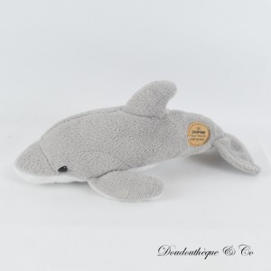 Peluche Delfín PARC ASTERIX gris blanco 23 cm