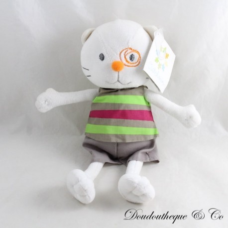 KITCHOUN weißer grauer coquart Katzenplüsch KITCHOUN weißer grauer coquart Katzenplüsch