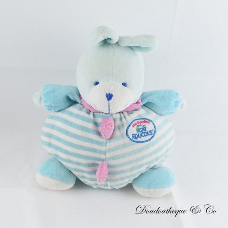 Kaninchen Plüsch MONT ROUCOUS weißer und blauer Bär Werbeplüsch 26 cm Kaninchen Plüsch MONT ROUCOUS weißer und blauer Bär Werbeplüsch 26 cm
