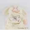 ETAM Hase Plüsch Pyjama Kuscheltier beige Wärmflasche Wangen rosa Herzen 46 cm