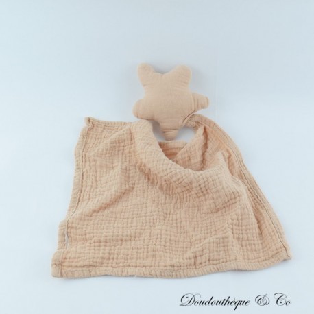 Doudou plat étoile ZEEMAN Lange vieux rose 40 cm