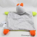 Flaches Zebra-Kuscheltier MOTS D'ENFANTS grau gestreift grün orange 25 cm