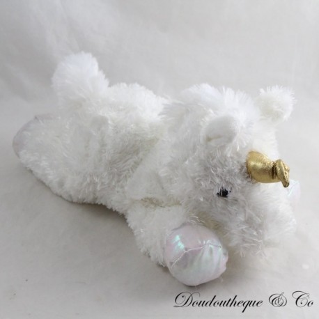 AURORA weißer Einhorn-Plüsch mit goldenem Horn AURORA weißer Einhorn-Plüsch mit goldenem Horn
