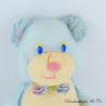 Vintage Puffalump Style Bär Plüsch aus blauem und gelbem Fallschirm Canvas 30 cm