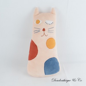 Gepolstertes Katzenkissen TAPE A L'OEIL Klin d'oeil beige mit farbigen Kreisen 35 cm