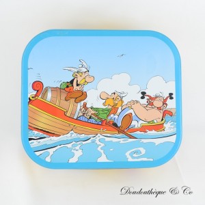 Asterix und Obelix Keksdose unter den Bretonen DELACRE métal 2012 20 X25 cm