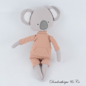 Annie Koala Plüschtier SANS MARQUE Lachs pink grau 29 cm