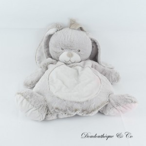 Peluche range pyjama lapin TEX gris blanc chiné Carrefour 45 cm