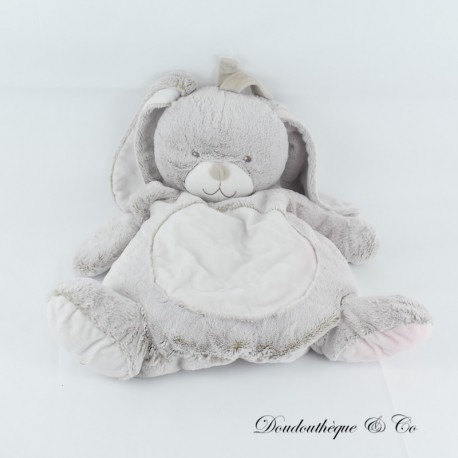 Peluche range pyjama lapin TEX gris blanc chiné Carrefour 45 cm Peluche range pyjama lapin TEX gris blanc chiné Carrefour 45 cm