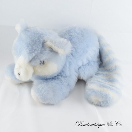 Pigiama organizer in peluche Fox CDJ BOUTIQUE blu bianco vintage 40 cm Pigiama organizer in peluche Fox CDJ BOUTIQUE blu bianco vintage 40 cm