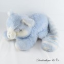 Pigiama organizer in peluche Fox CDJ BOUTIQUE blu bianco vintage 40 cm