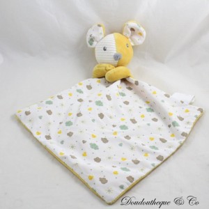 Soft Friends Baby Maus Kuscheltier Senf weiß Glocke, Wolken, 40 cm