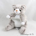 Kleine Katze Plüsch CREATIONS DANI grau meliert weiß weich und weich 16 cm