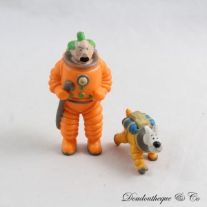 Set aus Milou und Dupond LU Hergé Tim und Struppi auf dem Mond spazieren Kosmonauten 7 cm