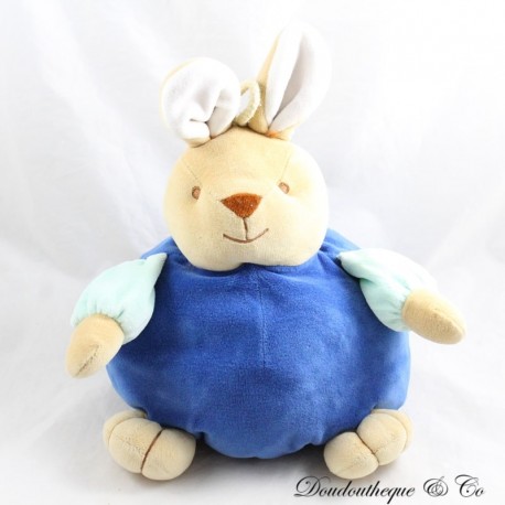 Vintage Stoffhase TEX Ball Beige Blau Grün Arm 27 cm Vintage Stoffhase TEX Ball Beige Blau Grün Arm 27 cm