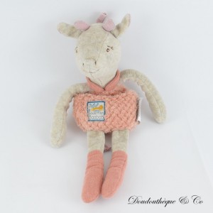 Giraffe Plüsch MOULIN ROTY Unter meiner rosa und grauen Baobab Glocke 30 cm