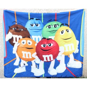 M&M'S Werbefleece Decke Bezug Candy Pralinen 127 x 180 cm