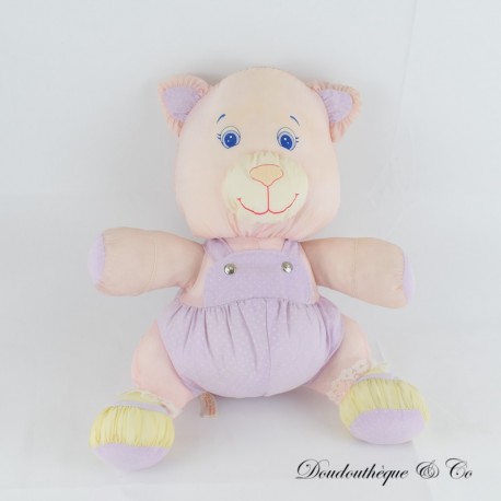 Vintage SANS BRAND Puffalump Stil Puffalump Bär Plüsch in Rosa Lila Fallschirm Leinwand 30 cm