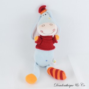 Grauer Esel oder Pferd Awakening & Games Plüsch mit rotem Pullover 37 cm