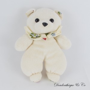 Teddybär AJENA Beige Blumenkragen 24 cm