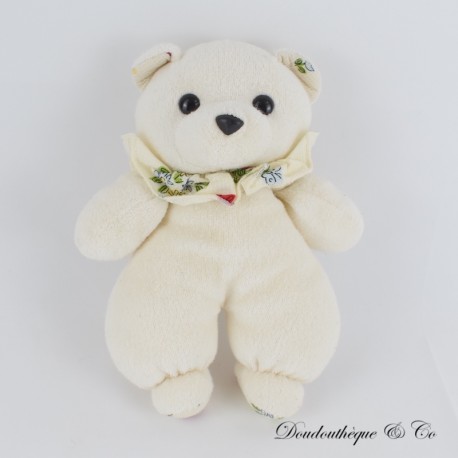 Teddybär AJENA Beige Blumenkragen 24 cm Teddybär AJENA Beige Blumenkragen 24 cm