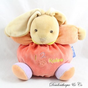 Hasenball Kuscheltier KALOO 123 orangegelb Kragen bestickt 1 2 3 von 18 cm