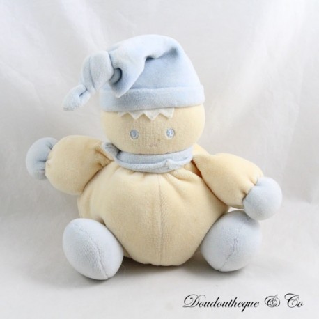Vintage Plüschelf NICOTOY beige blaue Glocke Clown Junge 18 cm Vintage Plüschelf NICOTOY beige blaue Glocke Clown Junge 18 cm