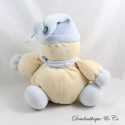 Vintage Plüschelf NICOTOY beige blaue Glocke Clown Junge 18 cm